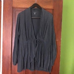 Grey lands end open tunic, size 1X